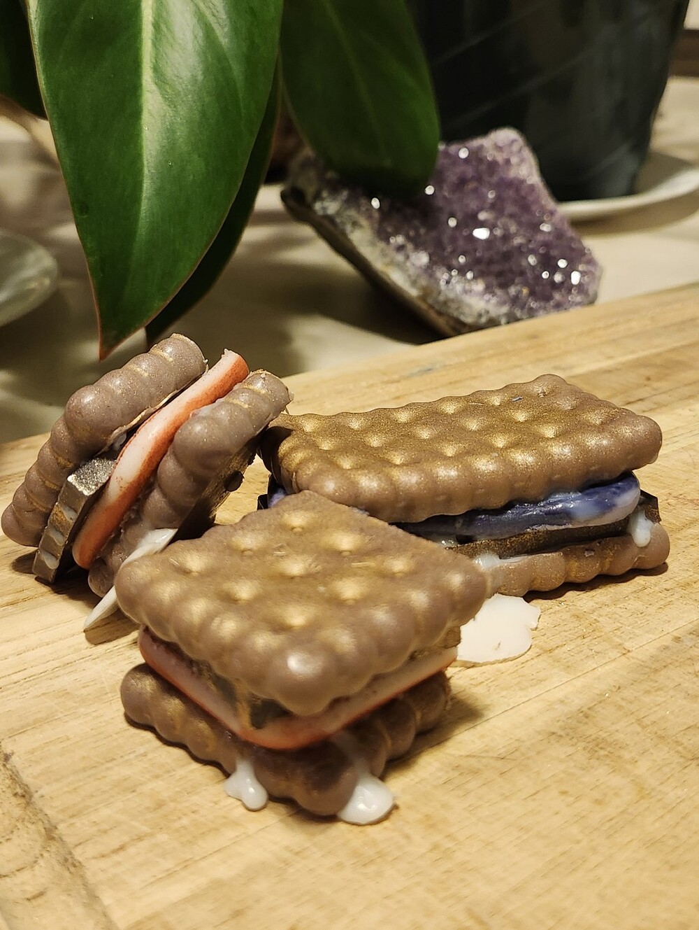 🫐🍫2 Handmade Berry Smores Goat Milk Aloe Artisan Soap Bar